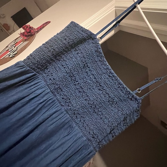 NWT American Eagle Navy babydoll Strapless Maxi Skirt - Picture 3 of 9